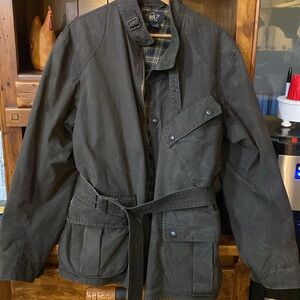 RRL Double RR Ralph Lauren Men’s Oiled cotton jacket size XL color dark brown